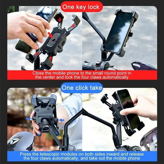 360° Adjustable Bike Phone Holder Mount (Anti-Slip Grip)